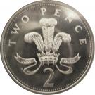 2 Pence - Elizabeth II (3rd portrait; Silver Proof)