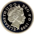 1 Pound - Elizabeth II (Scottish Lion; Silver Piedfort)