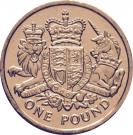 1 Pound - Elizabeth II (5th portrait; Royal Arms)