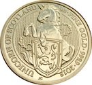 100 Pounds - Elizabeth II (1 oz Fine Gold; Unicorn of Scotland)