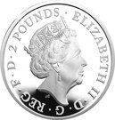2 Pounds - Elizabeth II (5th portrait; Black Bull of Clarence)