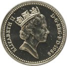 1 Pound - Elizabeth II (3rd portrait; Royal Shield)