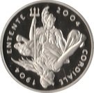 5 Pounds - Elizabeth II (Entente Cordiale; Silver Proof)
