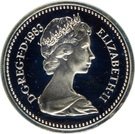 1 Pound - Elizabeth II (Royal Arms; Silver Piedfort)