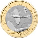 2 Pounds - Elizabeth II (5th portrait; RAF Spitfire)