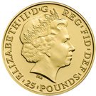 25 Pounds - Elizabeth II (1/4 oz Fine Gold; Year of the Sheep)