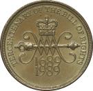 2 Pounds - Elizabeth II (3rd portrait; Bill of Rights)