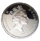 5 Pence - Elizabeth II (3rd portrait; large type, Silver Proof)