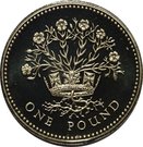 1 Pound - Elizabeth II (3rd portrait; Northern Irish Flax)
