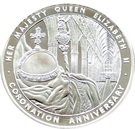 10 Pounds - Elizabeth II (Coronation  Jubilee; Silver Proof)