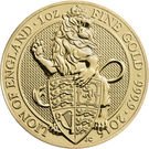 100 Pounds - Elizabeth II (1 oz Fine Gold; Lion of England)