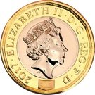 1 Pound - Elizabeth II (5th portrait; Nations of the Crown)