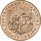 ½ Penny (Kent - Dover / W. Pitt)