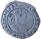 6 Pence - James I (2nd issue; 4th portrait)