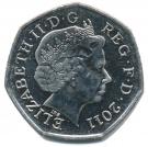 50 Pence - Elizabeth II (4th portrait; Wrestling)