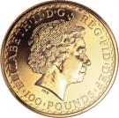 100 Pounds - Elizabeth II (4th portrait; 1 oz Fine Gold)