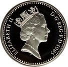 1 Pound - Elizabeth II (Welsh Leek; Silver Piedfort)