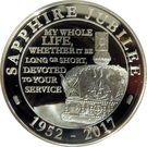 5 Pounds - Elizabeth II (Sapphire Jubilee; Silver Proof)