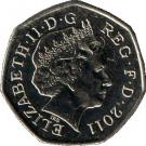 50 Pence - Elizabeth II (4th portrait; Basketball)