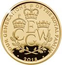 25 Pounds - Elizabeth II (¼ oz Fine Gold; Four Generations of Royalty)