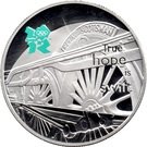 5 Pounds - Elizabeth II (Flying Scotsman; Silver Proof)