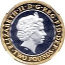 2 Pounds - Elizabeth II (Olympics Handover; Silver Piedfort)