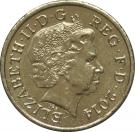 1 Pound - Elizabeth II (4th portrait; Flax and Shamrock)