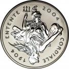 5 Pounds - Elizabeth II (Entente Cordiale; Platinum Piedfort)