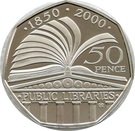 50 Pence - Elizabeth II (Public Libraries; Silver Proof)