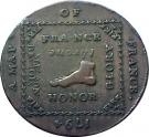 ½ Penny (Middlesex - Map of France)