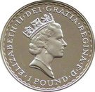 1 Pound - Elizabeth II (3rd portrait; 1/2 oz Fine Silver)