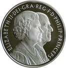 5 Pounds - Elizabeth II (Diamond Wedding; Silver Proof)