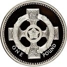 1 Pound - Elizabeth II (Celtic Cross; Silver Piedfort)