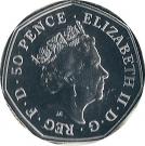 50 Pence - Elizabeth II (5th portrait; Battle of Hastings)