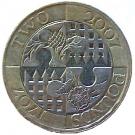 2 Pounds - Elizabeth II (4th portrait; Act of Union)