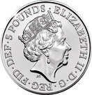 5 Pounds - Elizabeth II (5th portrait; Christmas Tree)