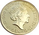 100 Pounds - Elizabeth II (1 oz Fine Gold; Unicorn of Scotland)