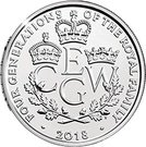 5 Pounds - Elizabeth II (5th portrait; Four Generations of Royalty)