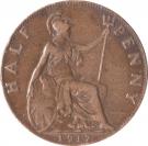 ½ Penny - George V