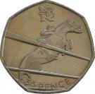50 Pence - Elizabeth II (4th portrait; Equestrian)