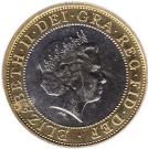 2 Pounds - Elizabeth II (4th portrait; Games in England)
