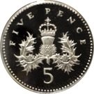 5 Pence - Elizabeth II (3rd portrait; small type, Silver Piedfort)