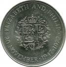 25 New Pence - Elizabeth II (Silver Wedding)