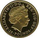 25 Pounds - Elizabeth II (4th portrait; 1/4 oz Fine Gold)