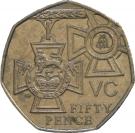 50 Pence - Elizabeth II (Victoria Cross, medal)