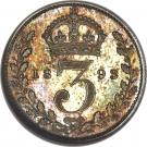 3 Pence - Victoria (3rd portrait; incl. Maundy)