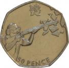 50 Pence - Elizabeth II (4th portrait; Shooting)