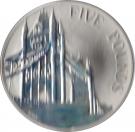 5 Pounds - Elizabeth II (Tower Bridge; Silver Proof)