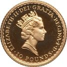 10 Pounds - Elizabeth II (3rd portrait; 1/10 oz Fine Gold)