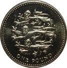 1 Pound - Elizabeth II (4th portrait; English Lions)